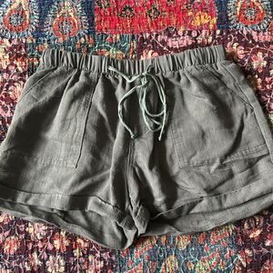 Kori Charcoal Women's Pull On Shorts with drawstring and rolled cuff